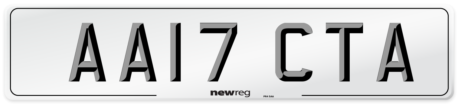 AA17 CTA Number Plate from New Reg